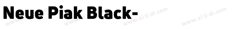 Neue Piak Black字体转换